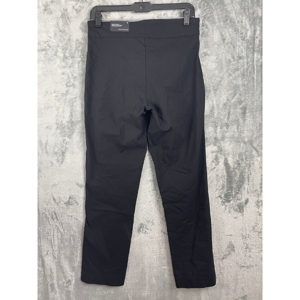 Harve Benard Trousers Dress Pants Womens 8 Black Pull On Ankle Straight NEW
